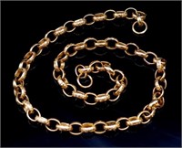Vintage 9ct rose gold fancy belcher chain