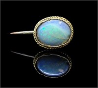 Antique opal and yellow gold stick pin