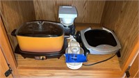 Slow cooker, grill, food chopper, 4 cup coffee