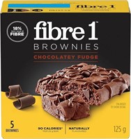 FIBRE 1 Chocolate Fudge Brownies Bars, Naturally