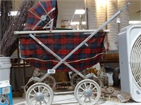 1950's Plaid Baby Doll Stroller