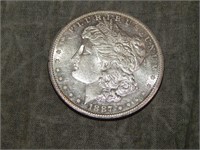 1887 S Morgan SILVER Dollar UNC to me U Grade