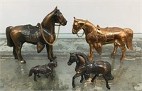 Group of metal horses
