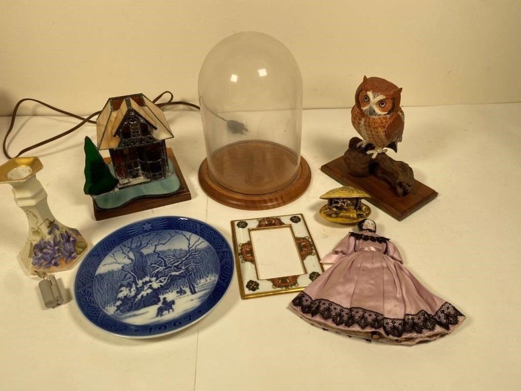 doll, carved clamshell decoration & more