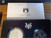 1989 Two Coin Uncirculated Silver Set