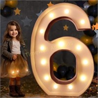 3FT Marquee Light Number 6 for Birthdays