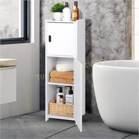 White Bathroom Floor Cabinet  33x23x95 cm