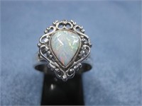 SS Vtg Hallmarked Opal Ring