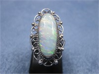 SS Vtg Mexico Hallmarked Opal Ring