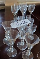 15 GLASSES (3 DIFFERENT STYLES OF STEM)
