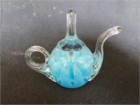 Joe St Clair Blue Teapot Ring Holder