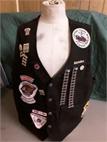 HONDA GOLDWING VEST WITH MEDALS PINS AND PATCHES