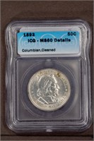 1893 50c ICG MS60 Details Columbian Silver Commem