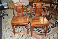 Pair of antique Chinese side chairs,
