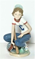 Lladro Baseball Player Porcelain Statue