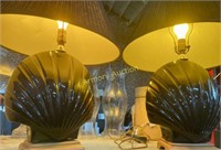 WORKING SHELL LAMPS WITH SHADES