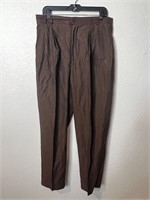 Vintage Policy Brown Front Pleated Trousers