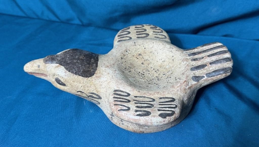 Small Hand Made Pottery Terra Cotta Bird Ash Tray