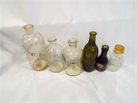 (3) Pyor Glass Jars & Vintage Glass Apothecary