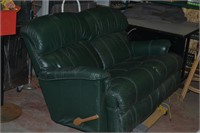 Bouble Recliner Leather duck green