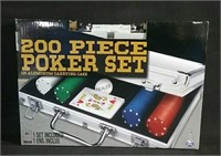 New 200 Pc Poker Set with Case