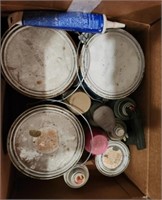 Box of Paint & Painting Supplies