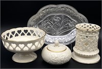 4pc Lenox Porcelain & Pewter