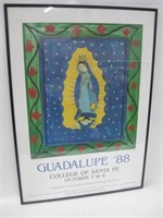 College Of Santa Fe Guadalupe '88 Framed Poster