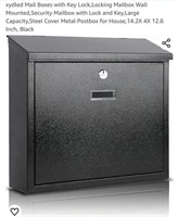 MSRP $40 Key Lock Metal Mailbox