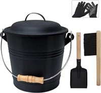 Ash Bucket with Lid and Shovel