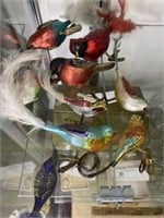 Vtg. and Contemporary Mercury Glass Bird Ornaments