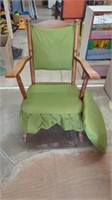 WOOD CHAIR WITH CUSHIONS