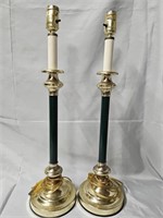 TWO VINTAGE RDC CANDLESTICK LAMPS 23"
