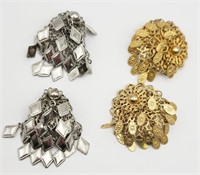 2-PAIRS OF VINTAGE SHOE CLIPS WITH DANGLY