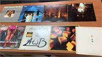 9 classic rock LP records AWB ABBA Genesis Elton
