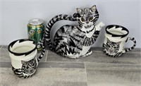 CATS BY NINA TEAPOT & CUPS