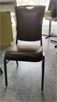 Metal frame chair stackable