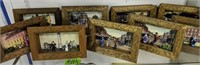 Shadow Boxes With Lead Figurines. Street Scene,