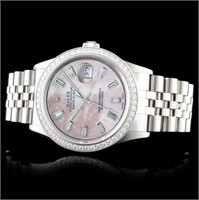 Diamond 36mm Rolex DateJust Watch