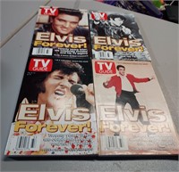 Lot of 4 Elvis Prestly Collectible Tv Guides Mint