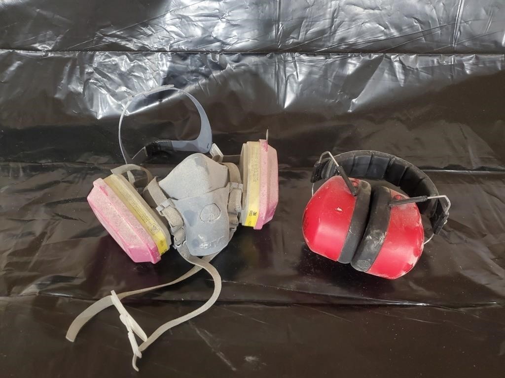 Respirator Mask and Ear Muffs