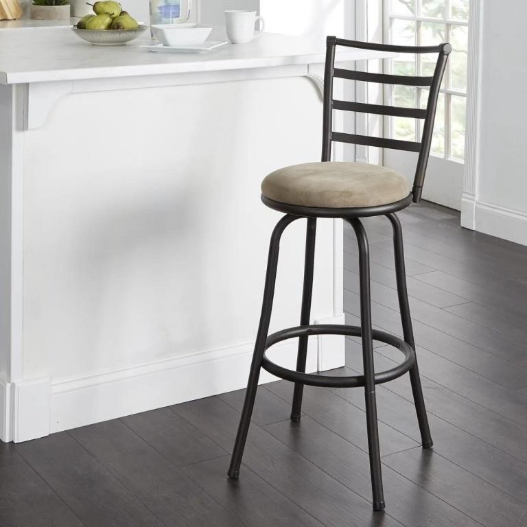 New Adjustable 24" or 29" Swivel Barstool, Grey