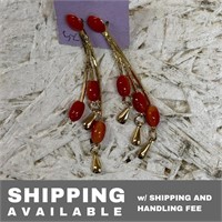 Natural Red Harmony Chain Dangle Earring