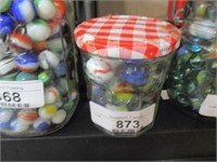 JELLY JAR OF OLD SHOOTER MARBLES