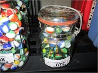 PINT SIZE JAR OF MARBLES
