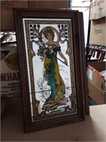 Print Mirror Spring Framed By Mucha 27"x15"