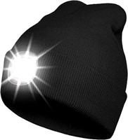 LED Beanie with Rechargeable Light