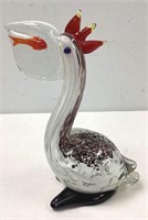 Murano Style Art Glass Pelican with Fish