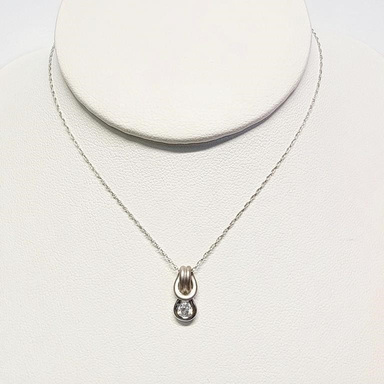 $1800 1.2g  Diamond(0.17ct) Necklace