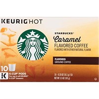 Starbucks Caramel Ground Coffee K-Cup Pods Natural